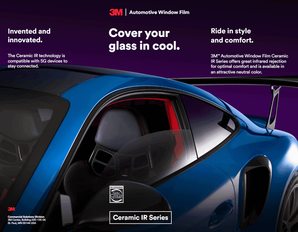 3M Ceramic IR Series Window Tint Film - Premium window tint installation with superior heat rejection and UV protection by Richie Window Tint in Bradenton FL